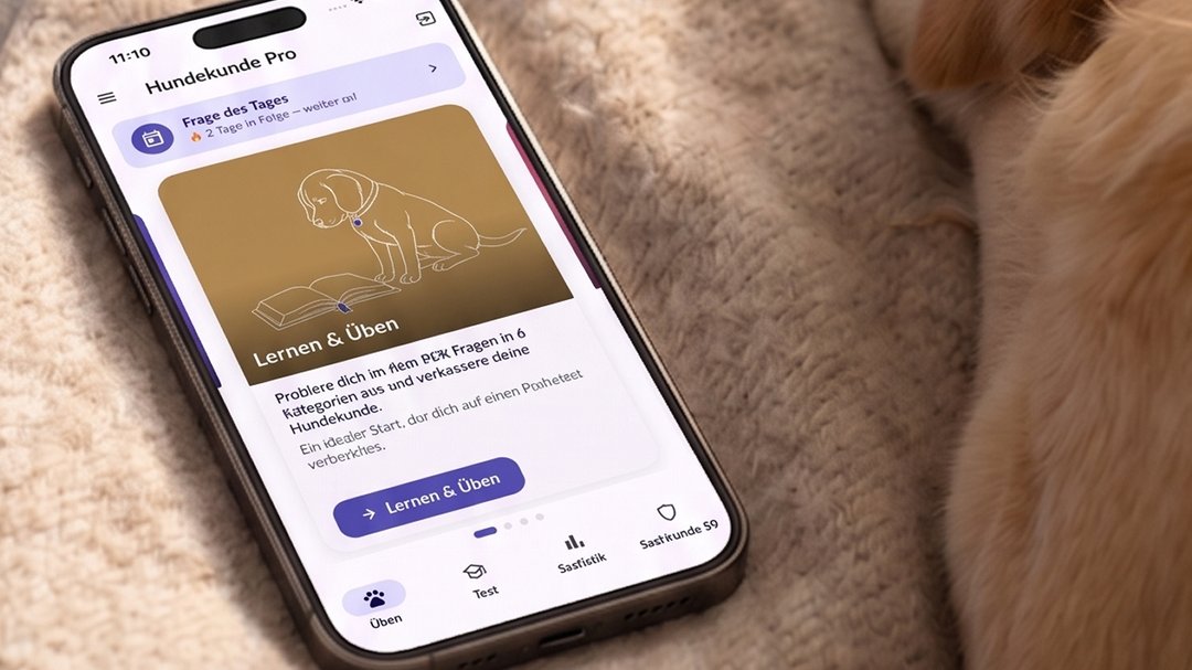 iPhone mit dem Hundekunde-Pro-Home-Screen